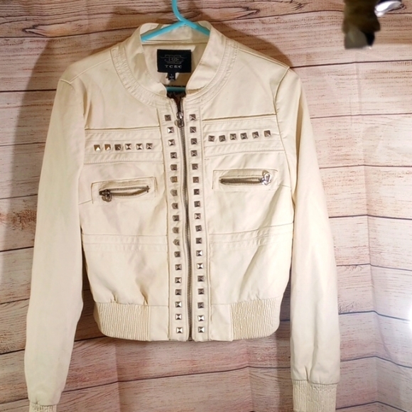 TCEC Jackets & Blazers - TCEC PU Leather Jacket Size Large